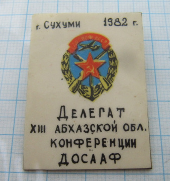 5359 Делегат 13 Абхазской областной конференции ДОСААФ, Сухуми 1982