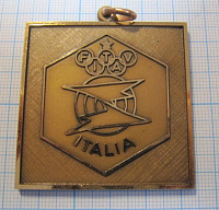Призовая медаль от союза стрелков Италии, именная, стрельба